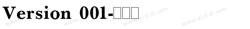 Version 001字体转换